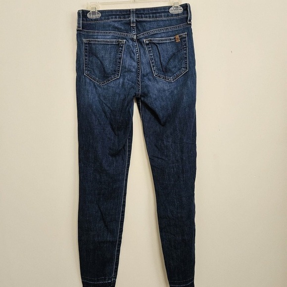 Joes Jeans Jamie Skinny Mid Rise Raw Hem Stretch Blue Jeans Size 25 28x28 - Picture 2 of 10
